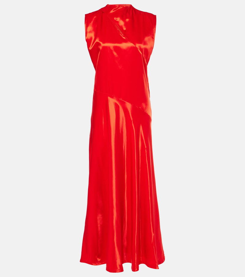 Satin midi dress - 1
