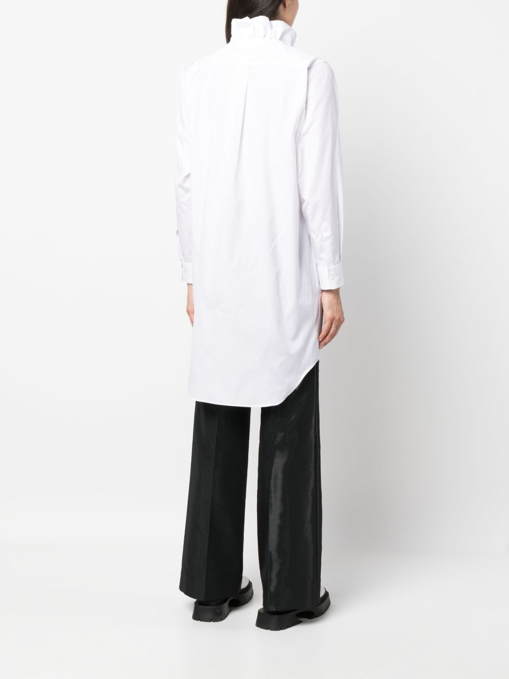 ruffled-collar poplin shirt - 4