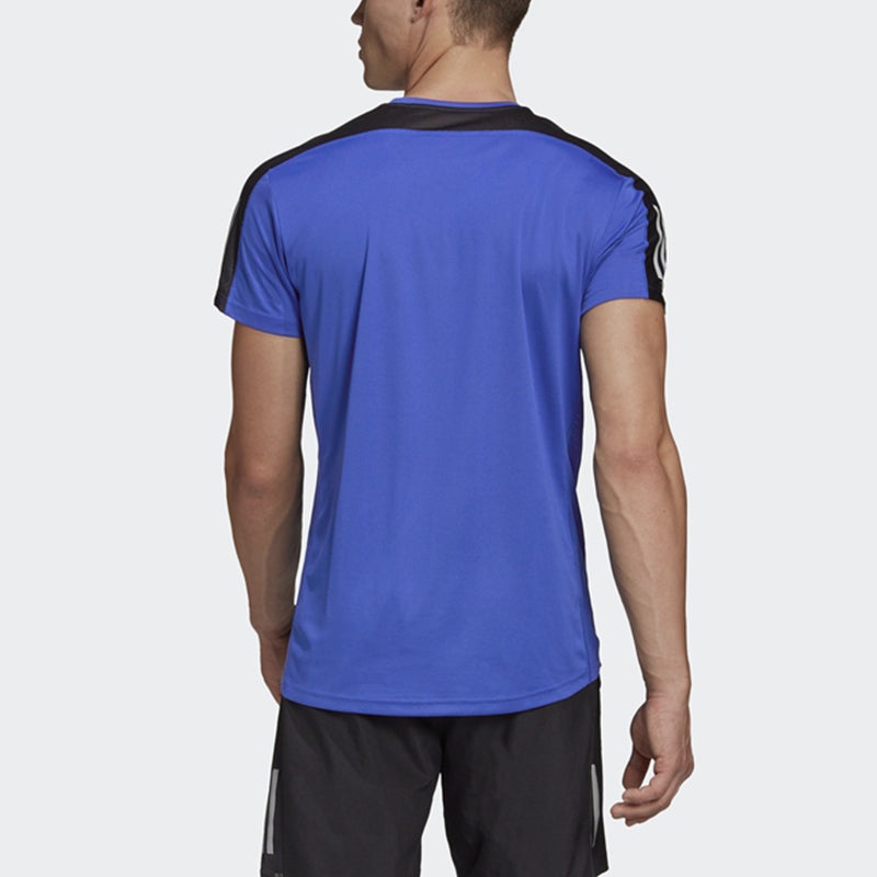 adidas Own The Run Tee Running Short Sleeve Men's Blue FT1431 - 5