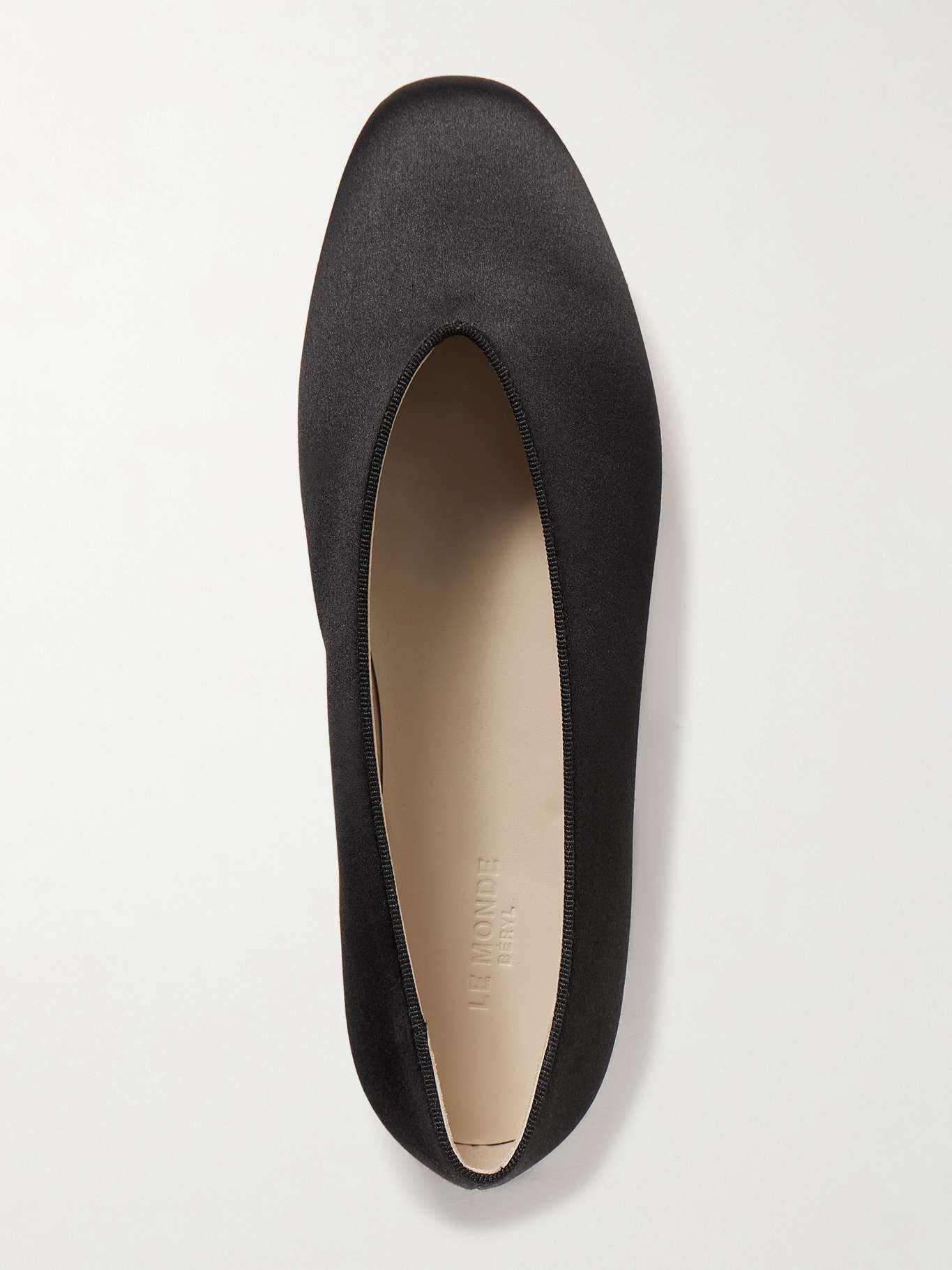 Regency grosgrain-trimmed satin ballet flats - 5