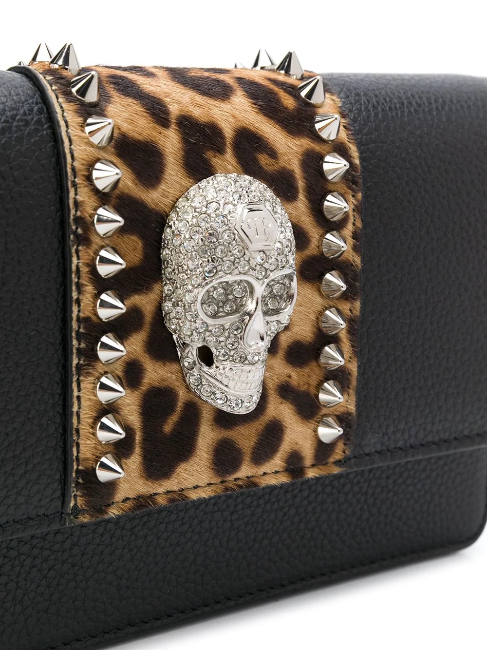 embellished skull shoulder bag - 4