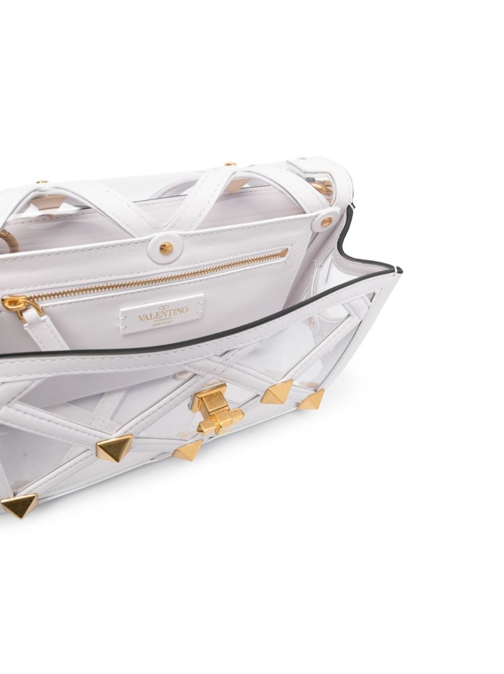 Roman Stud clear shoulder bag - 5