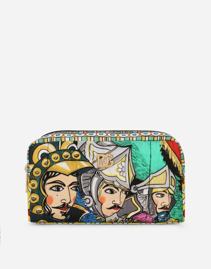 Carretto-print nylon make-up bag - 1