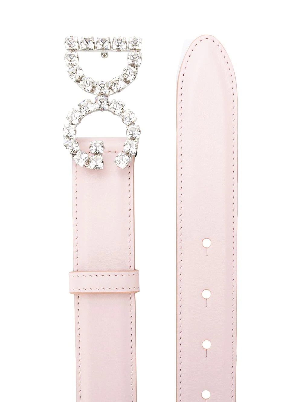 DG Crystal Logo Buckle belt - 2