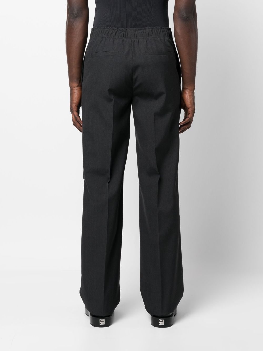 distressed wool trousers - 4