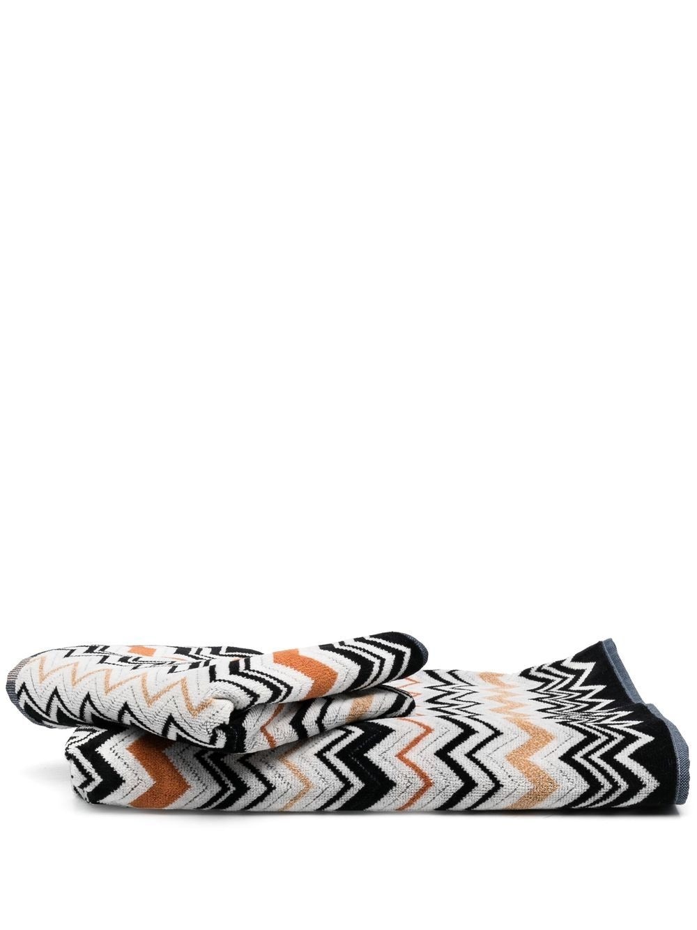 Bernard zigzag-pattern towels (set of 2) - 1
