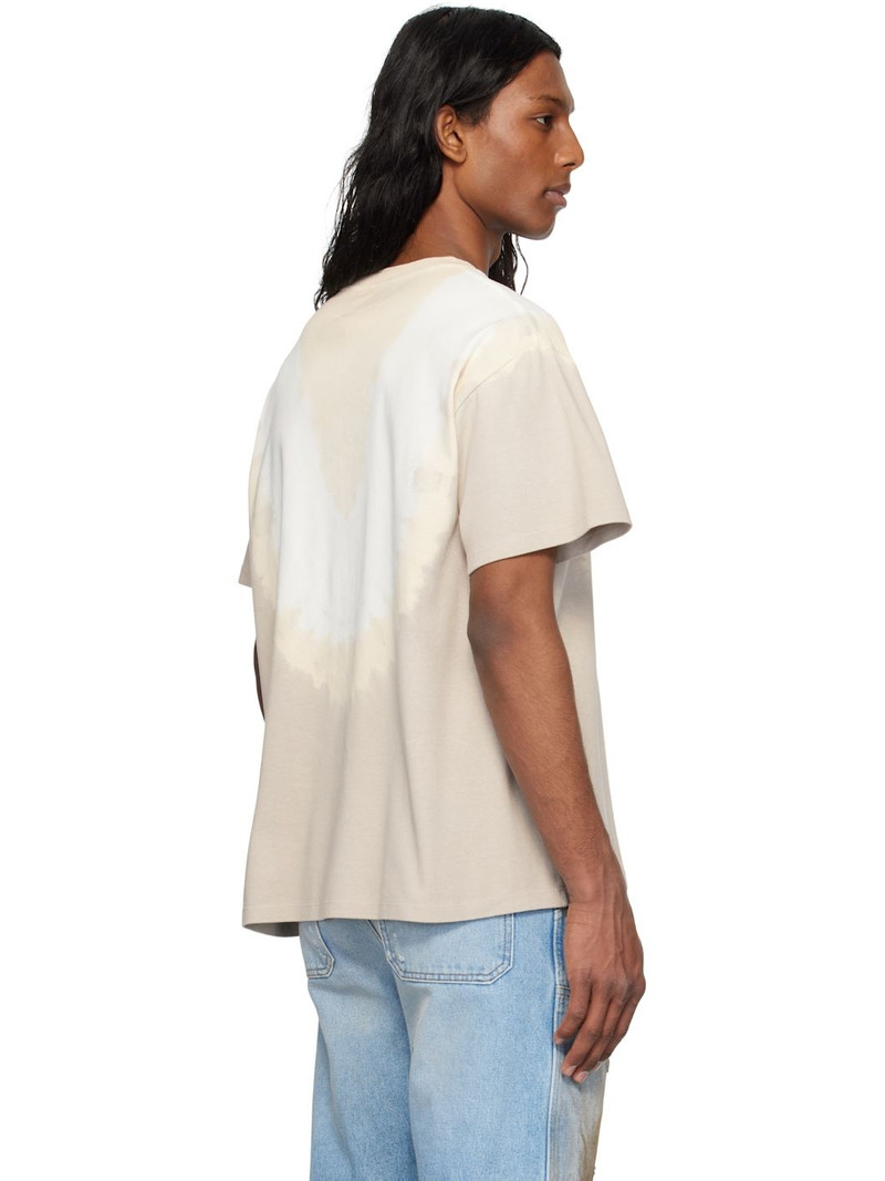 Taupe & White Tie-Dyed T-shirt 3