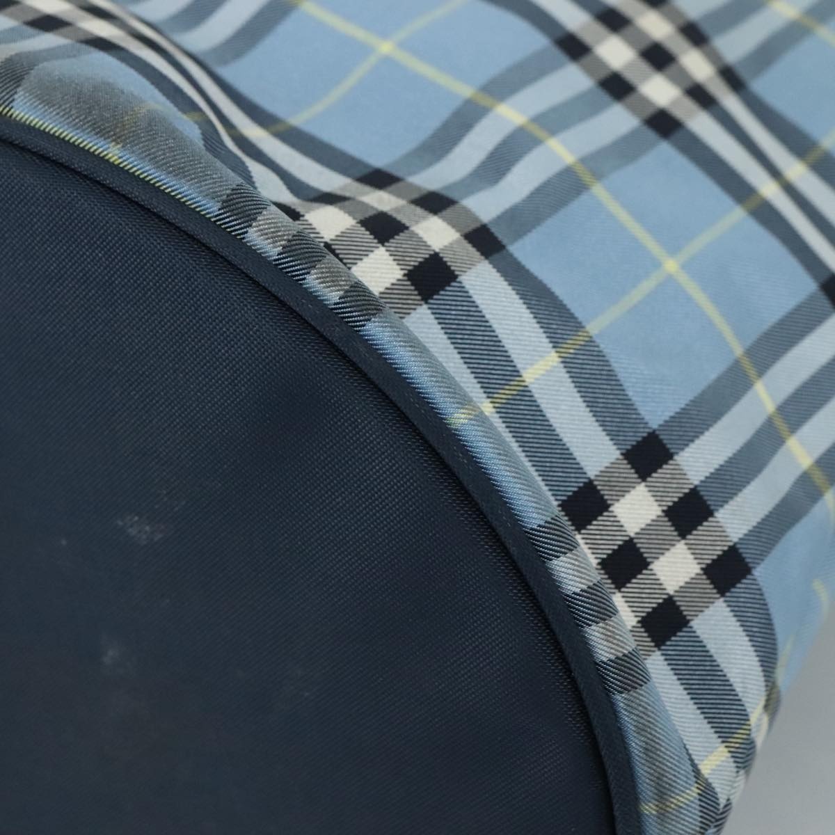 Burberry Blue Label Nova Check Tote Bag Nylon Blue - 15