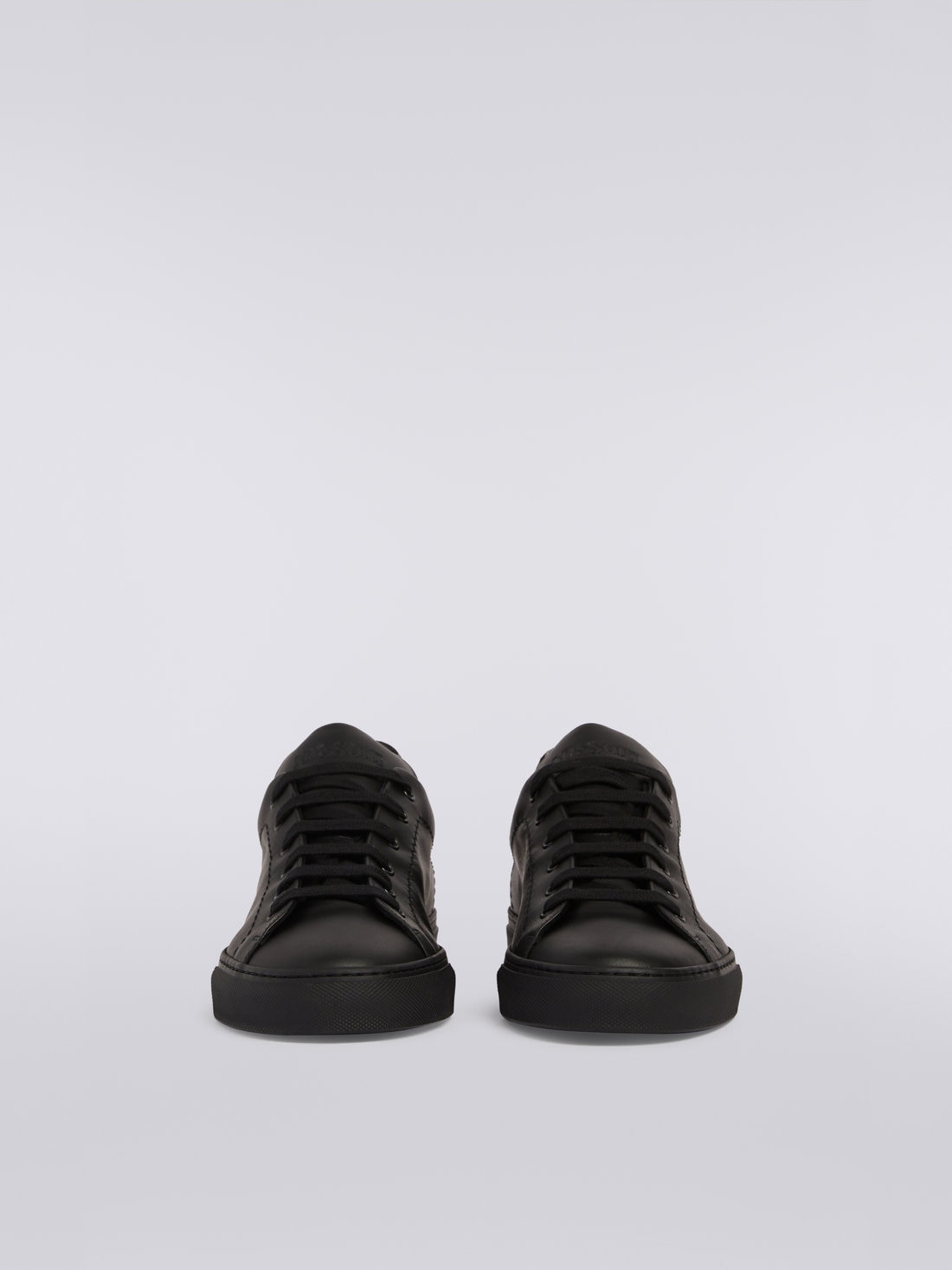 Leather trainers with slub insert - 3