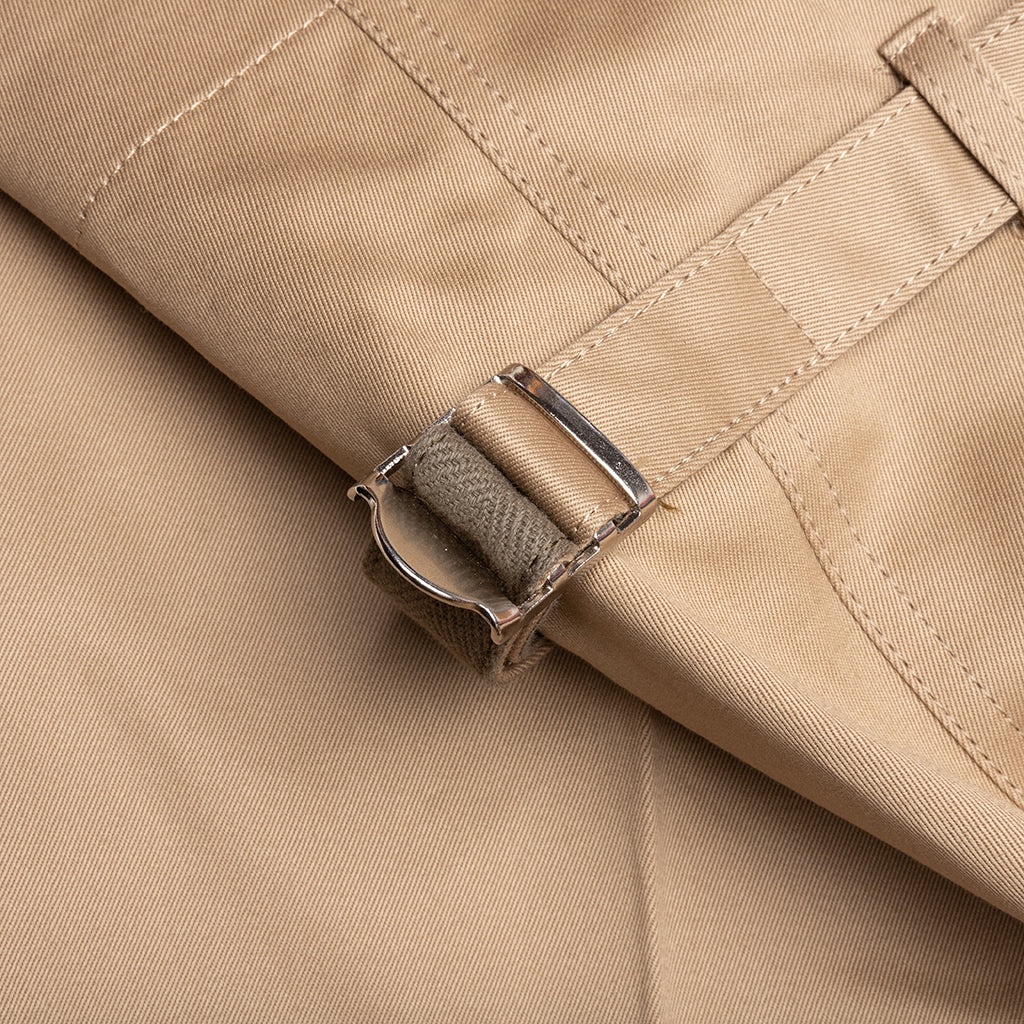 COTTON CHINO PANTS - BEIGE - 4