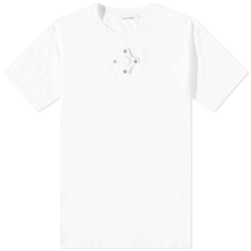 eyelet-detail 반바지 티셔츠 - 1