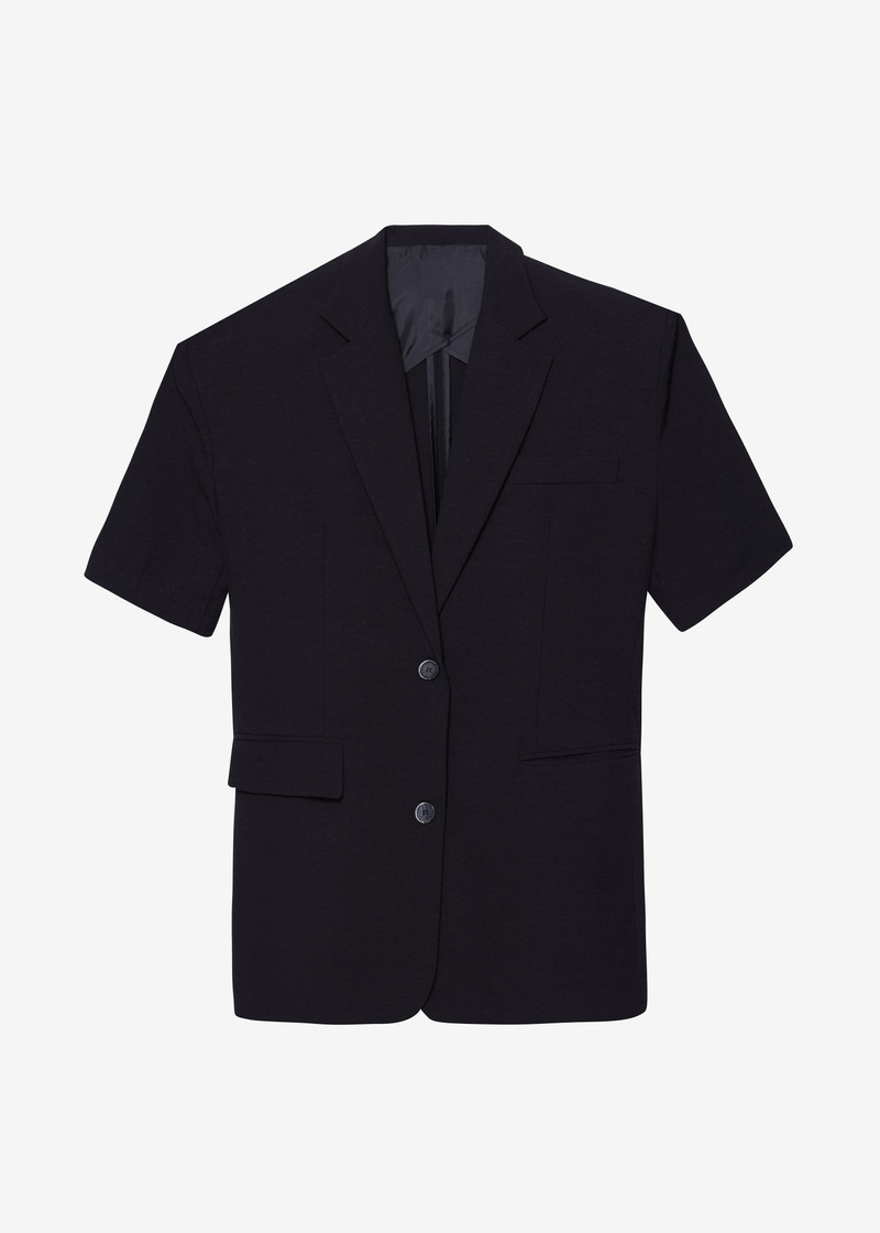 Maisie Short Sleeve Blazer - Black 1