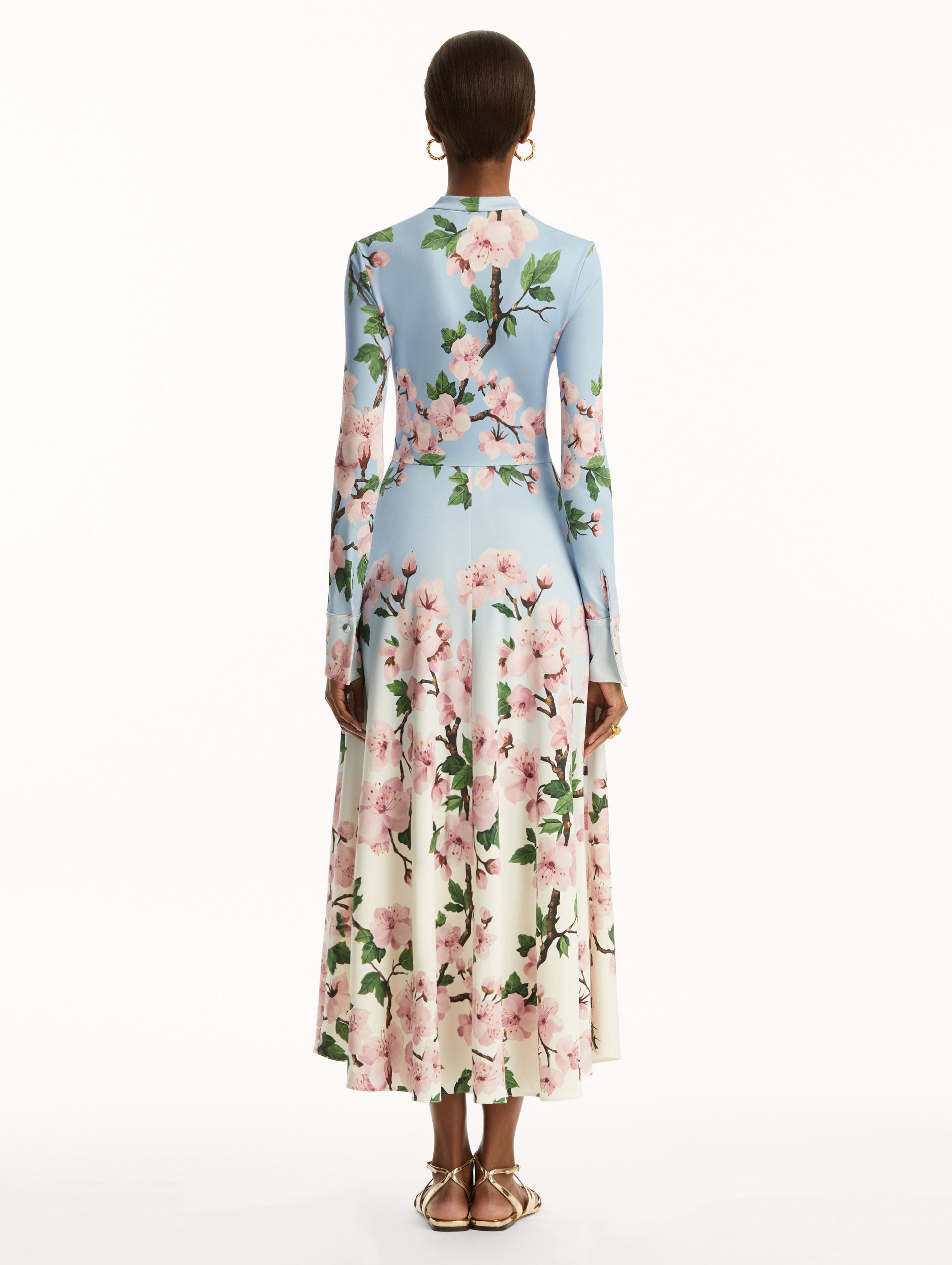 OMBRÉ CHERRY BLOSSOM JERSEY DRESS - 3
