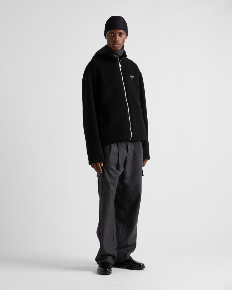 Prada Reversible fleece and cashmere blend cardigan outlook