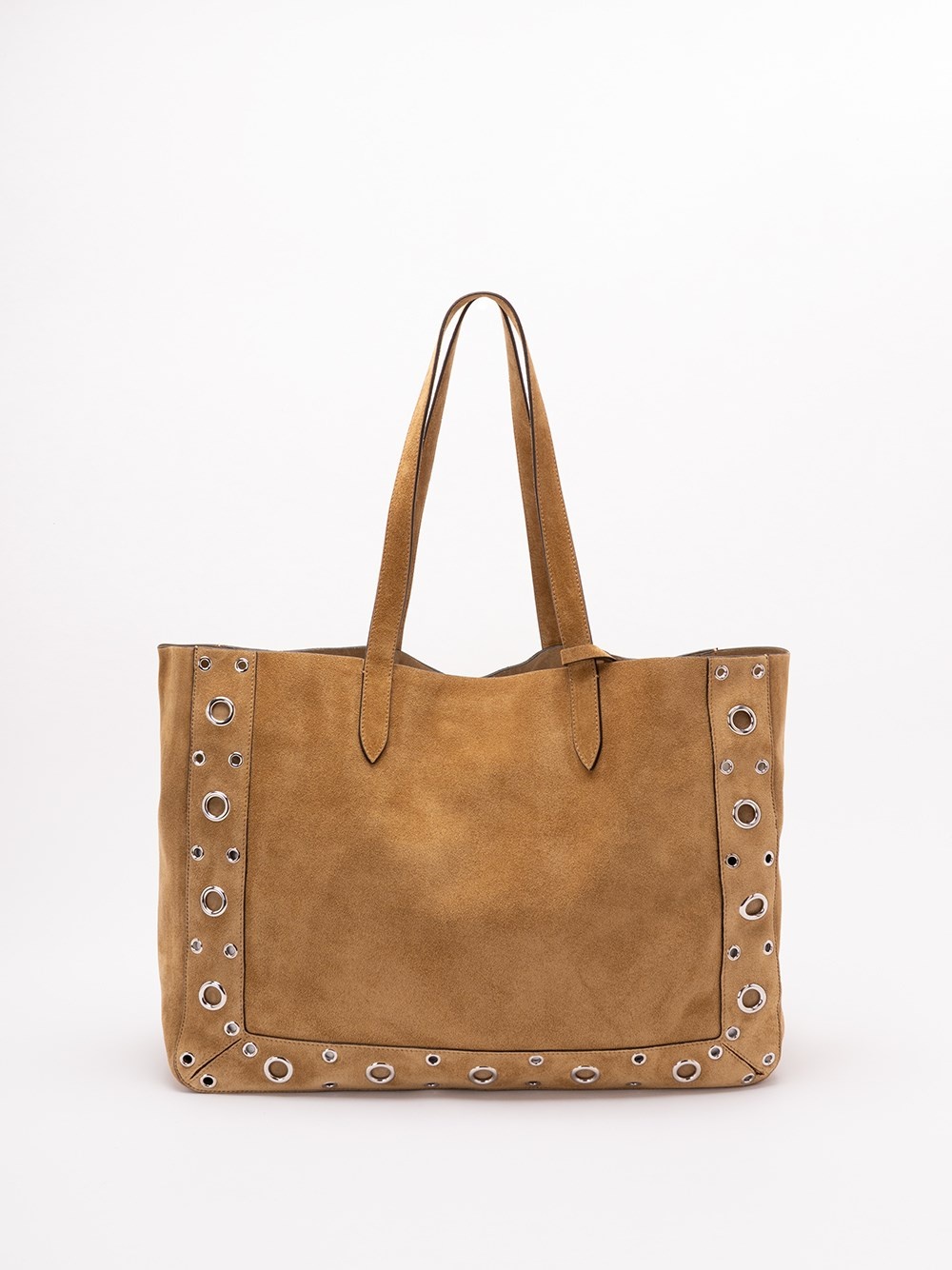 `Nellcote` Multi Studs Logo Large Leather Tote - 2