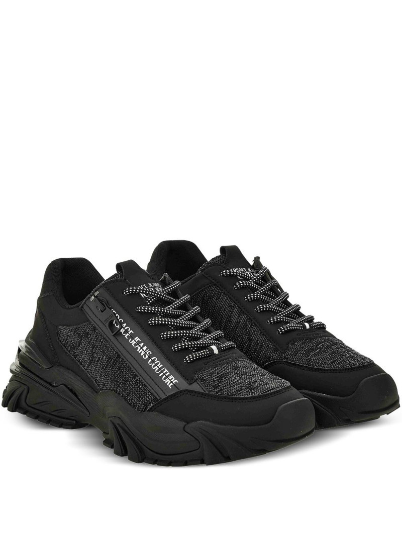 zip-detail textured sneakers 1