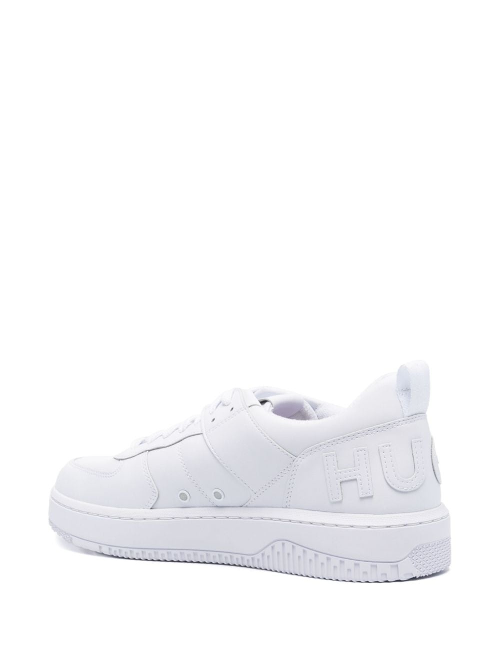 logo-embossed lace-up sneakers - 3