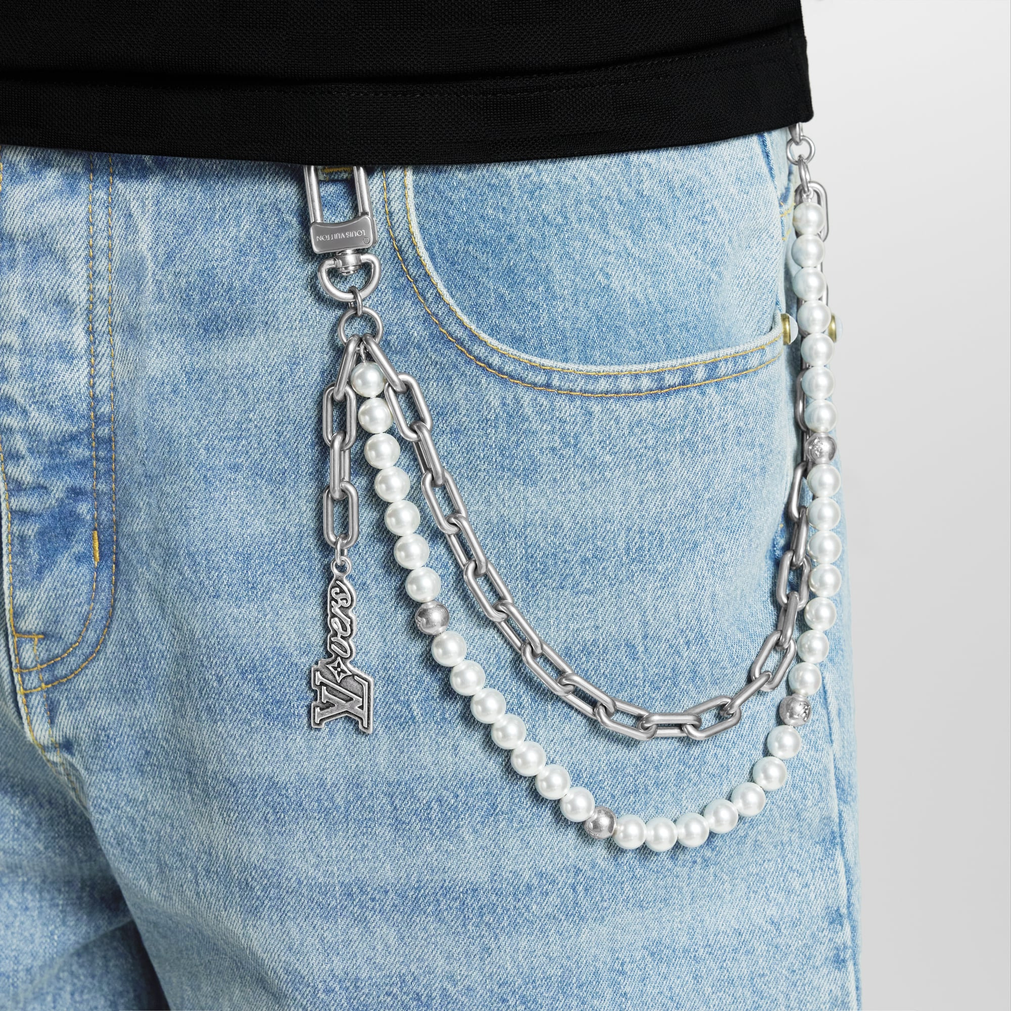 Pearls Chain Belt and Bag Charm - 3