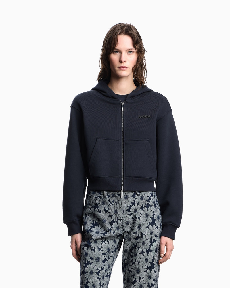 EMPORIO ARMANI ASV HOODED ZIP-UP SWEATSHIRT FROM THE PEACE CAPSULE COLLECTION outlook