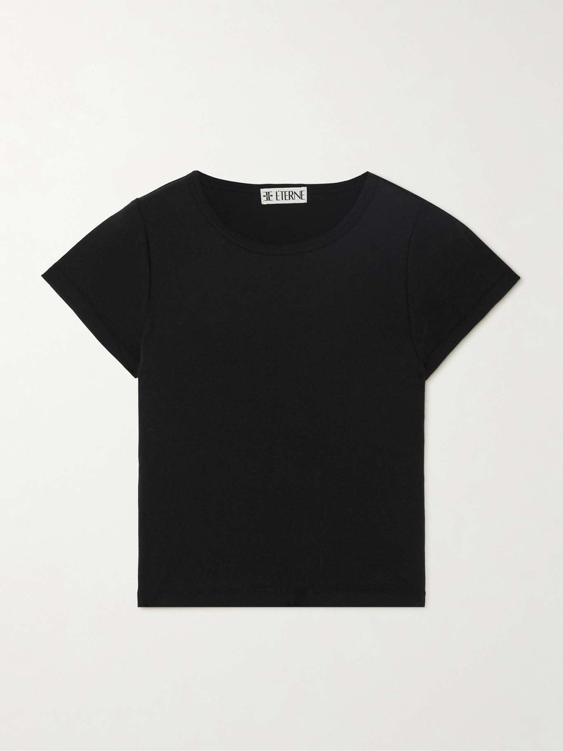 Black Short Sleeve 아기 티셔츠 - 1