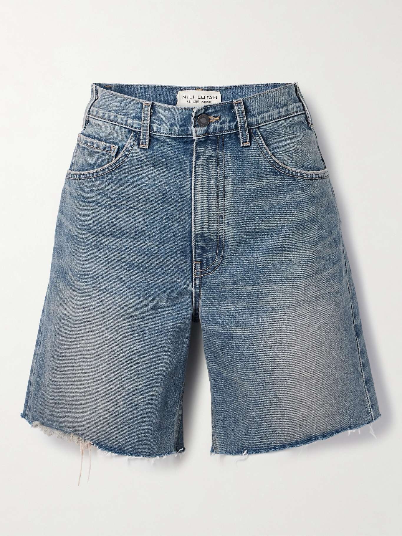 Russel frayed denim shorts - 1