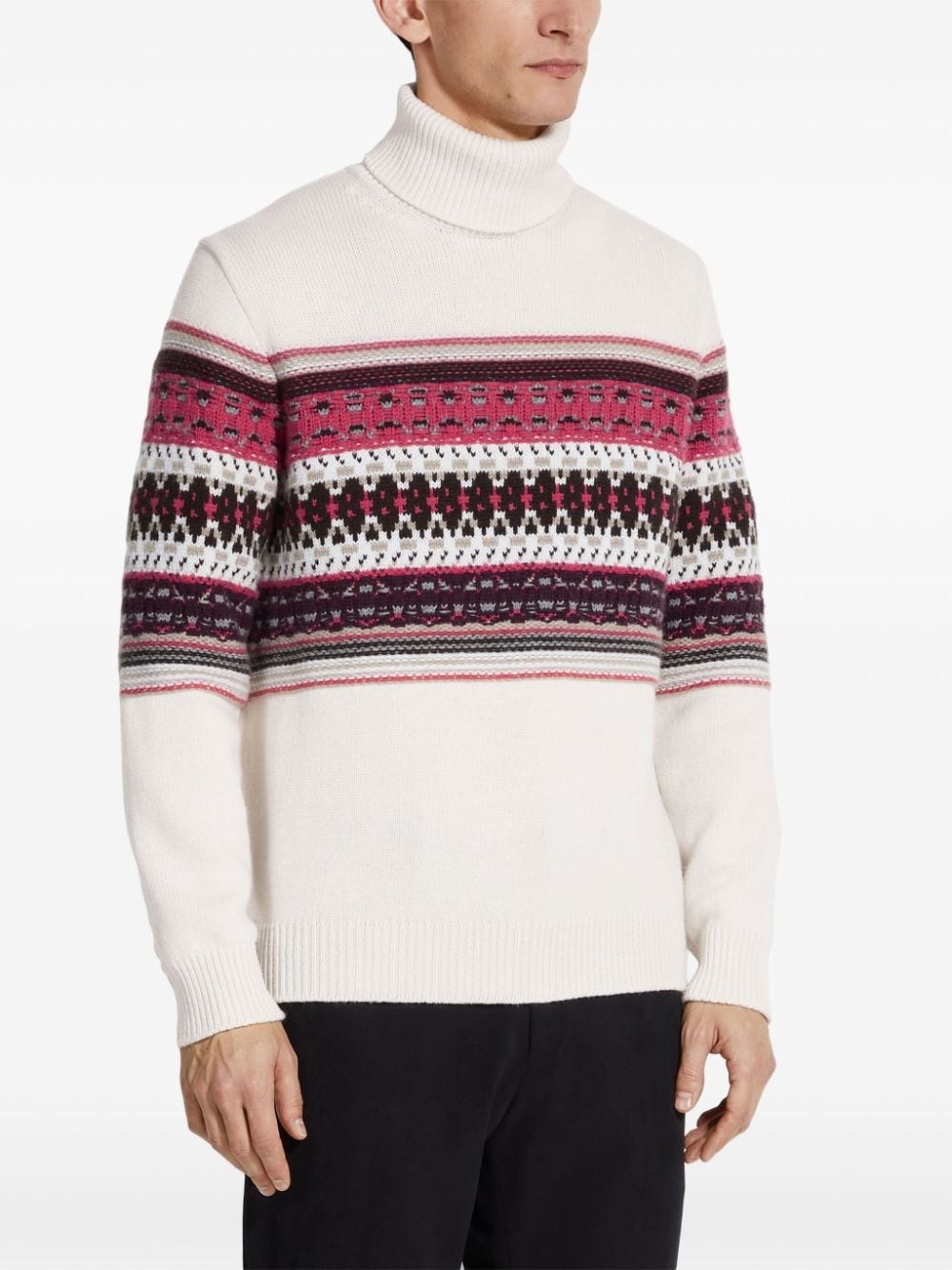 fair-isle cashmere jumper - 3