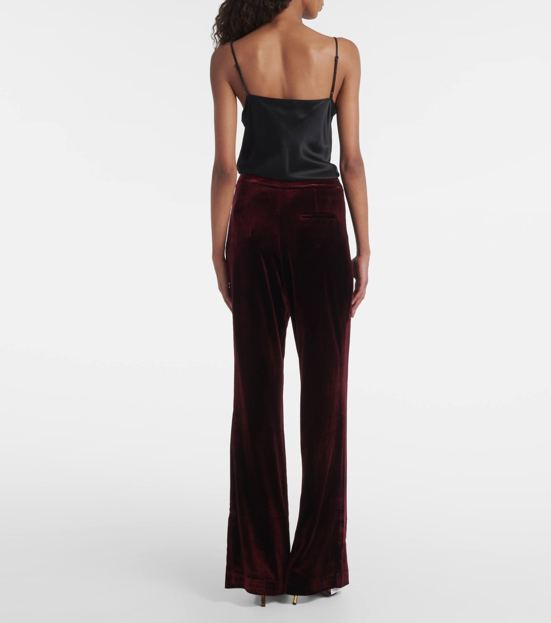 Velvet wide-leg pants - 3