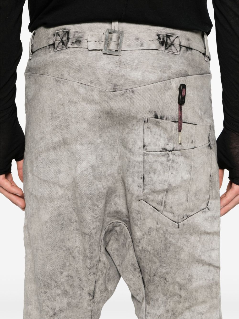 mid-rise drop-crotch jeans - 5