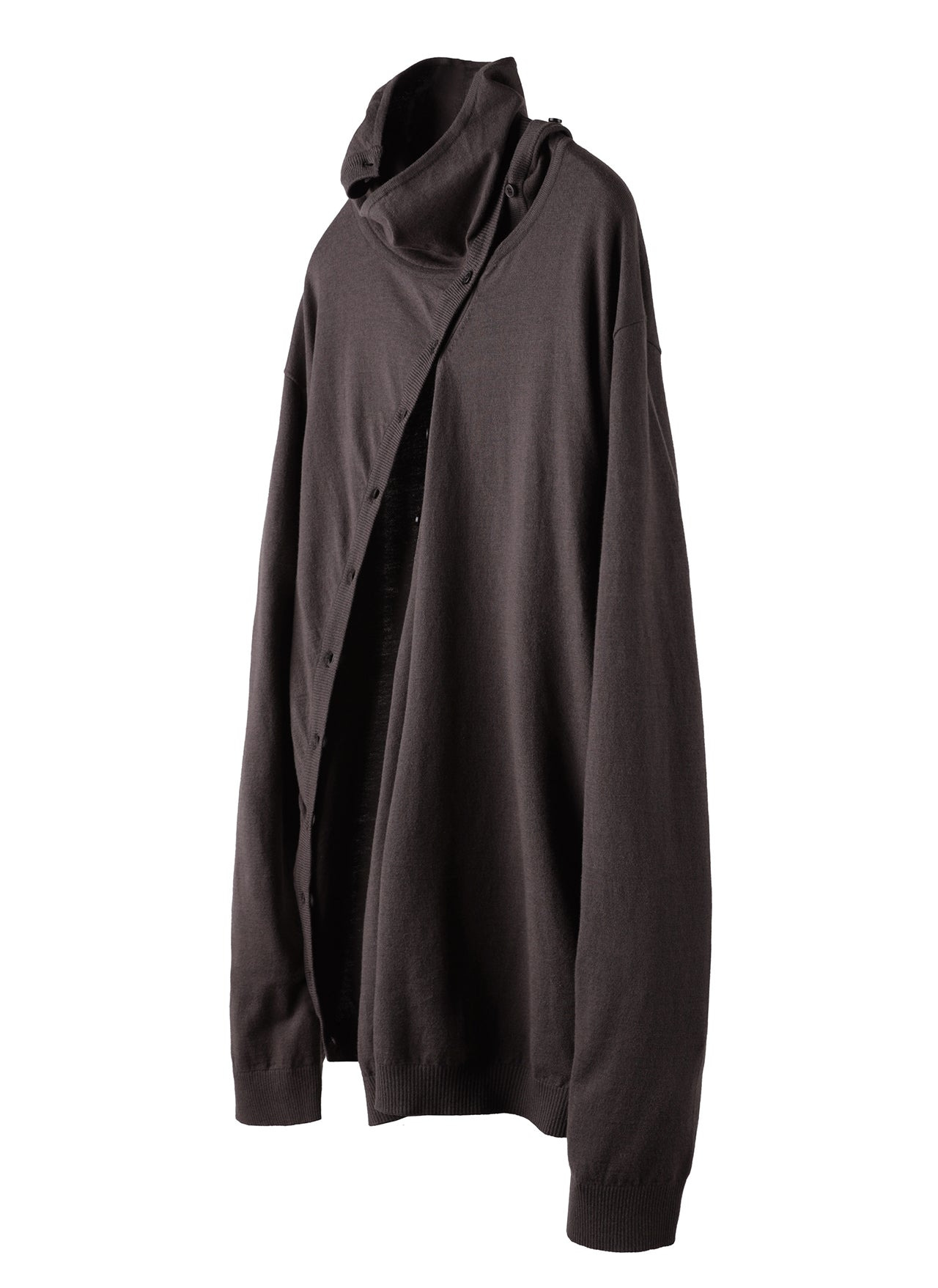 8.0 KNIT HOODIE CENTER (BROWN) - 3