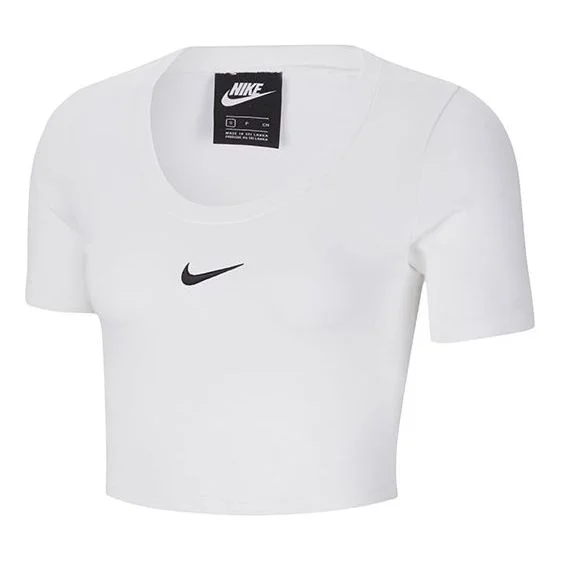 (WMNS) Nike Sportswear Essential Sports Short Sleeve White CU5174-100 - 1