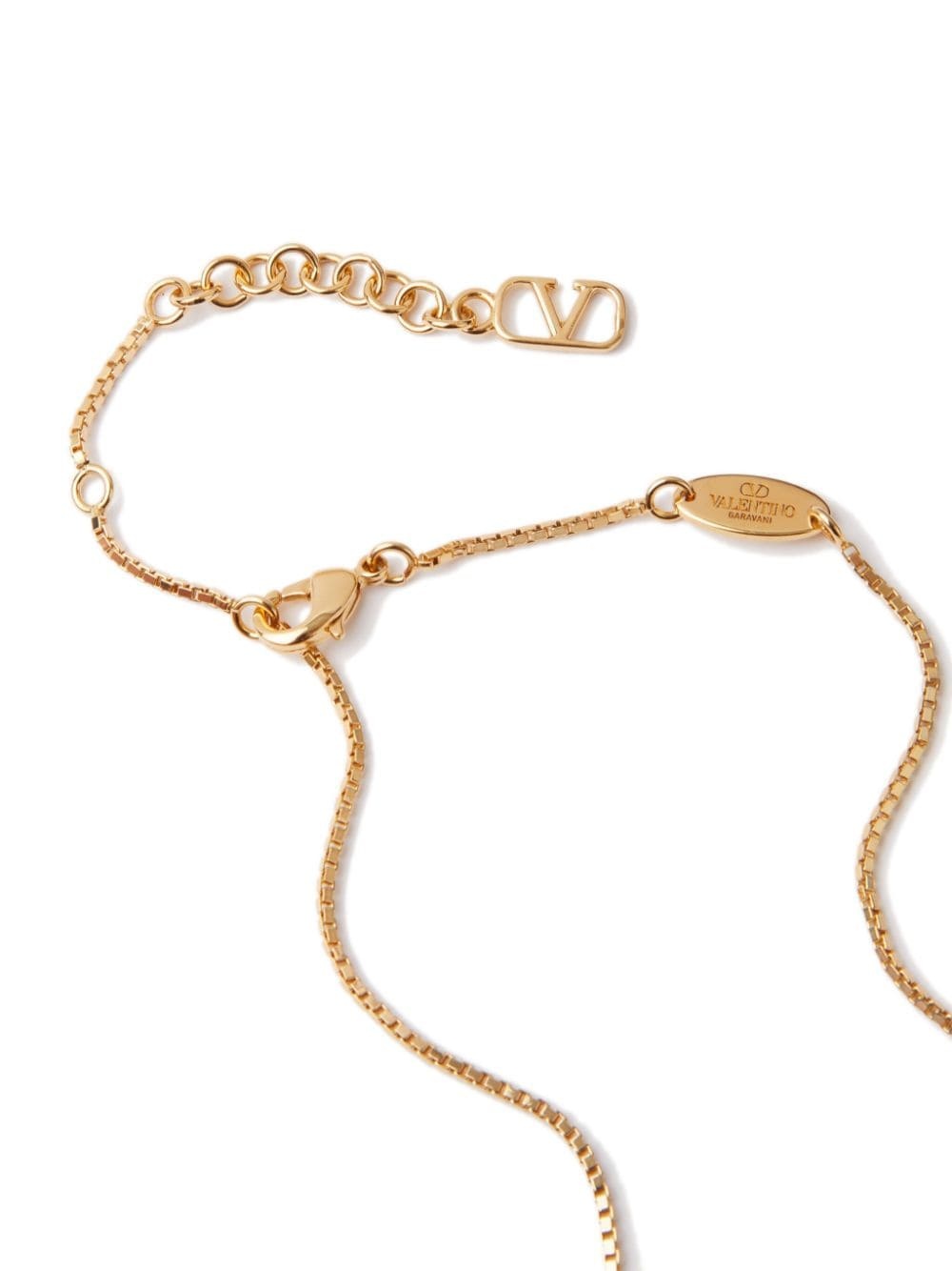 VLogo Signature crystal-embellished necklace - 5