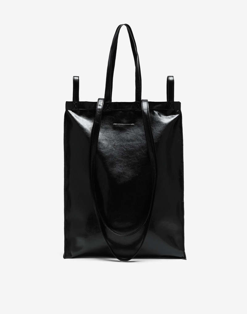 6-handle faux leather bag 3