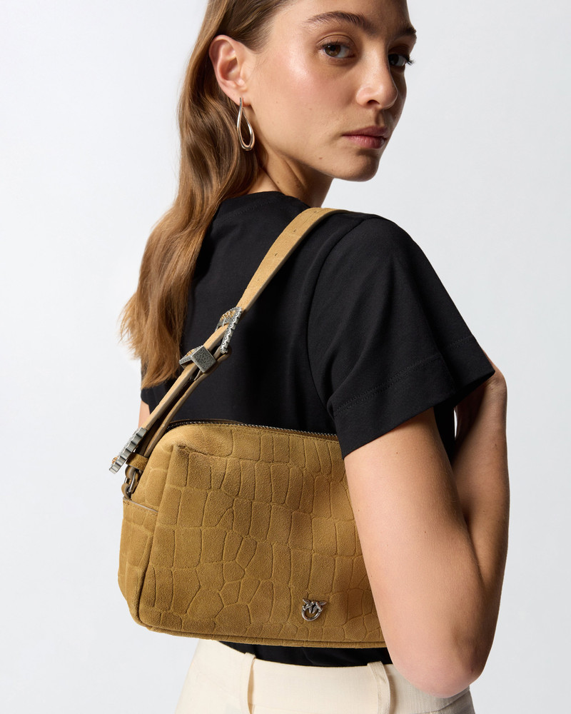 MEDIUM CROSSBODY BOWLER BAG IN CROCODILE-PRINT LEATHER 5
