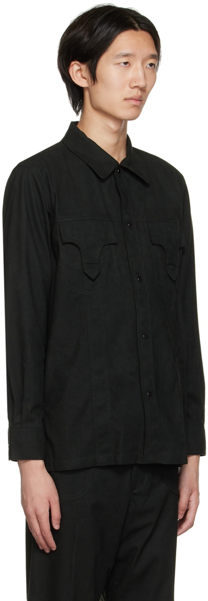 Sasquatchfabrix. Black Bush Faux-Leather Shirt outlook