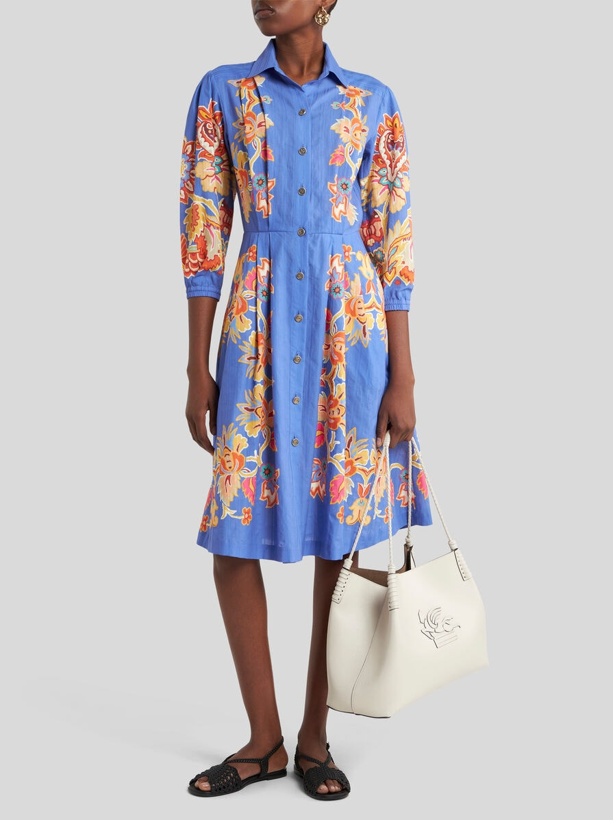 PRINTED COTTON SHIRT DRESS - 3