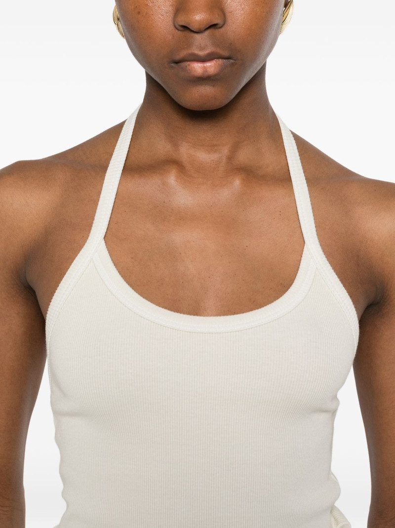 halter-neck ribbed tank top 5