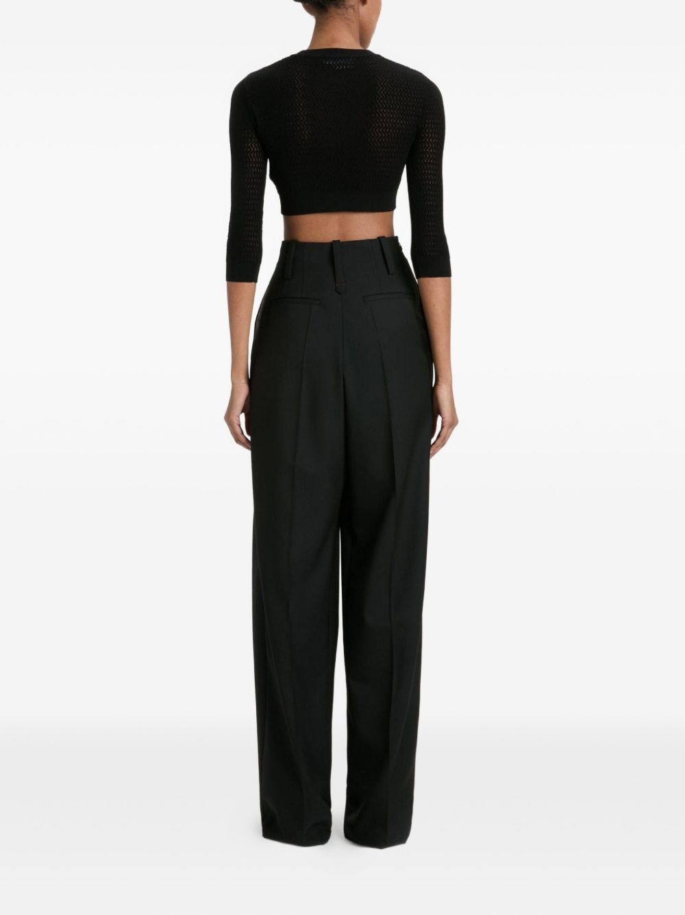 three-quarter sleeve cropped cardigan - 4