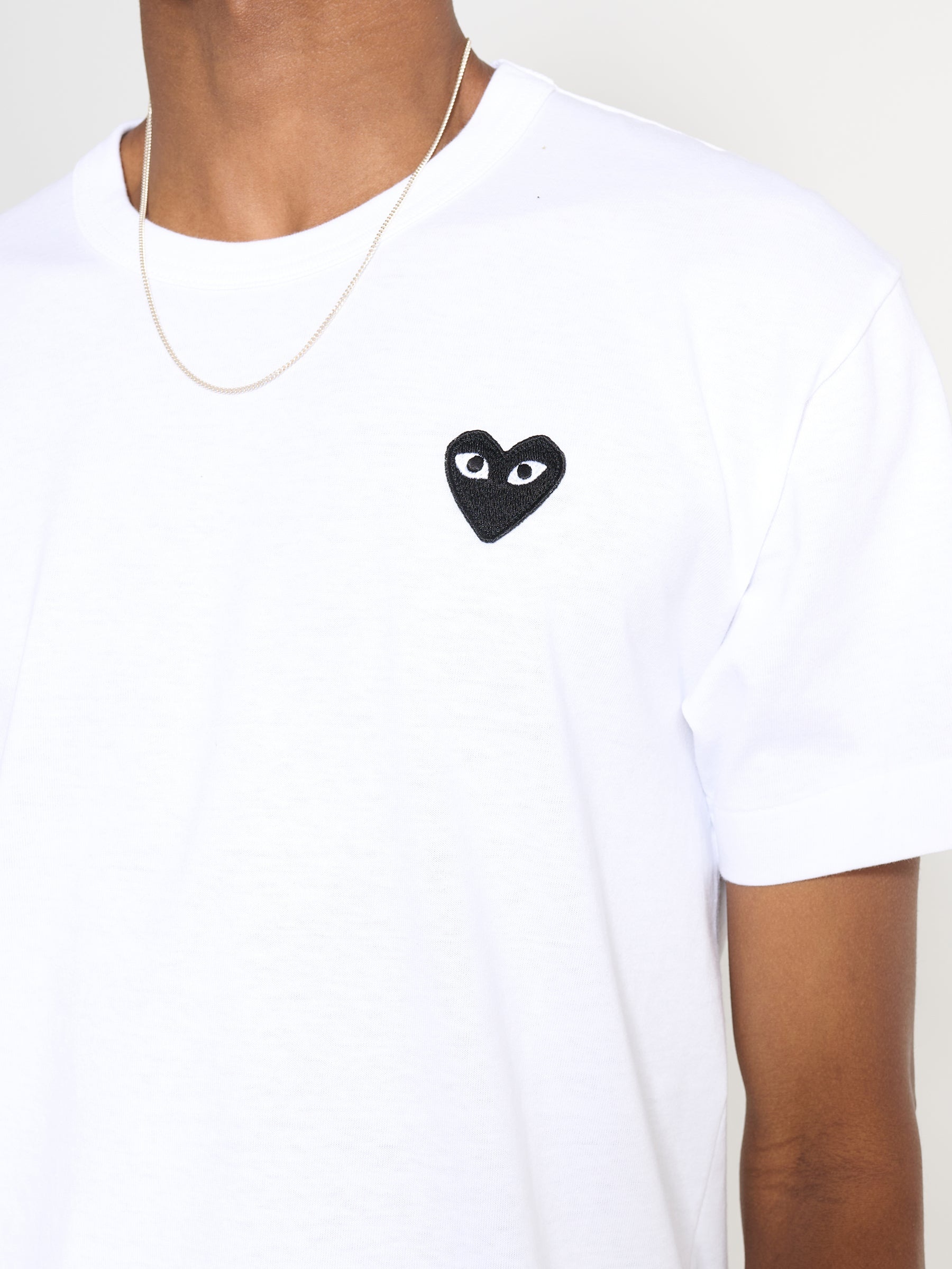 COMME DES GARÇONS PLAY SMALL HEART T-SHIRT WHITE - 4