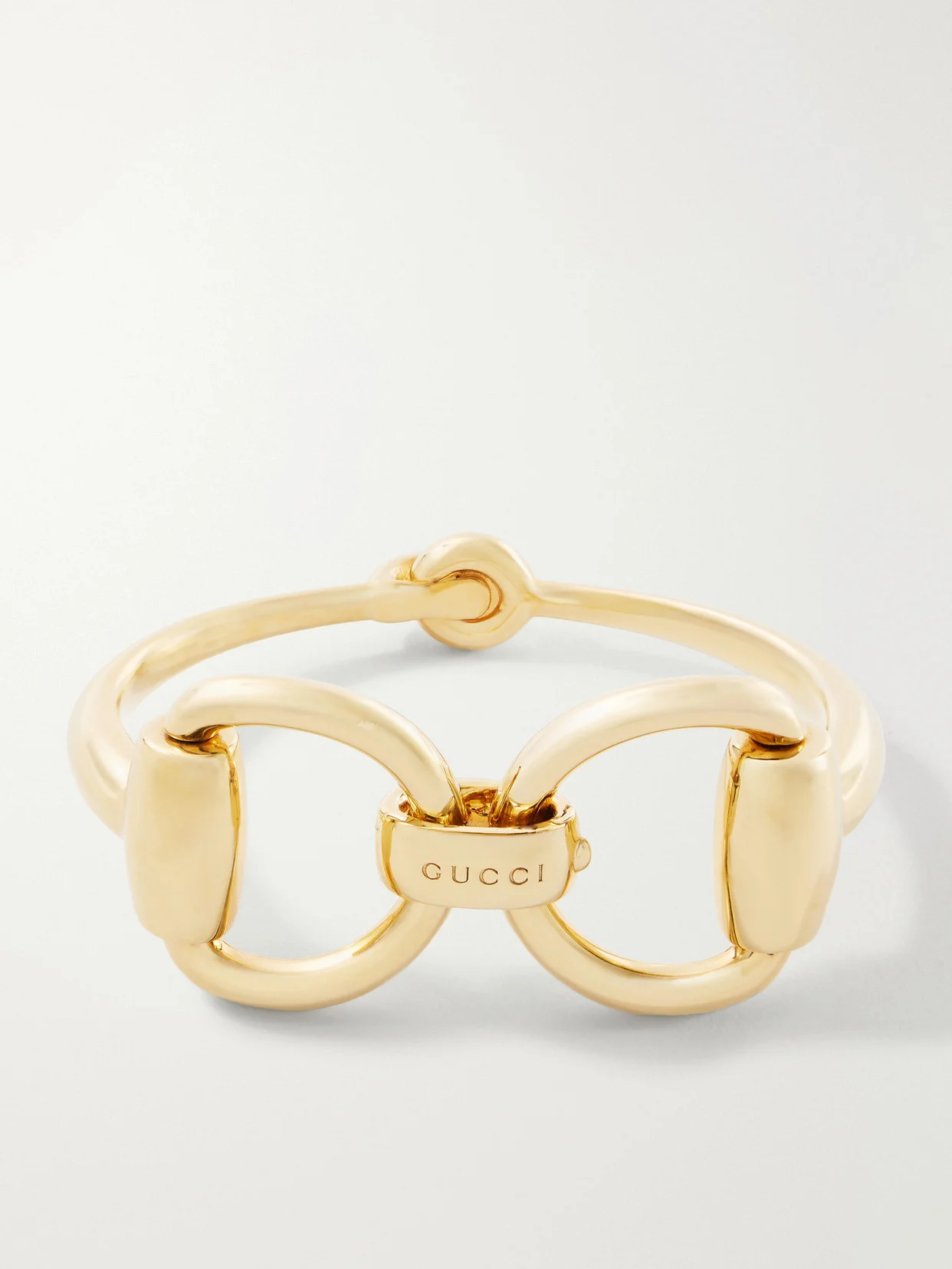 Horsebit Gold-tone Bangle - 1