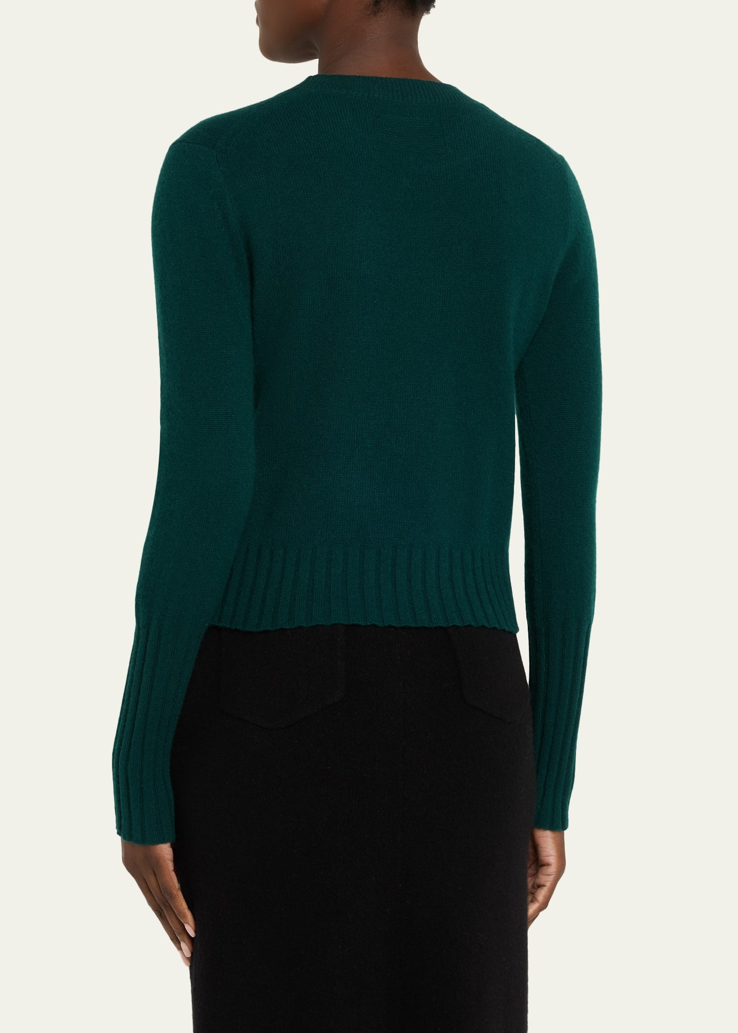 Shrunken Crewneck Sweater in Cashmere - 3