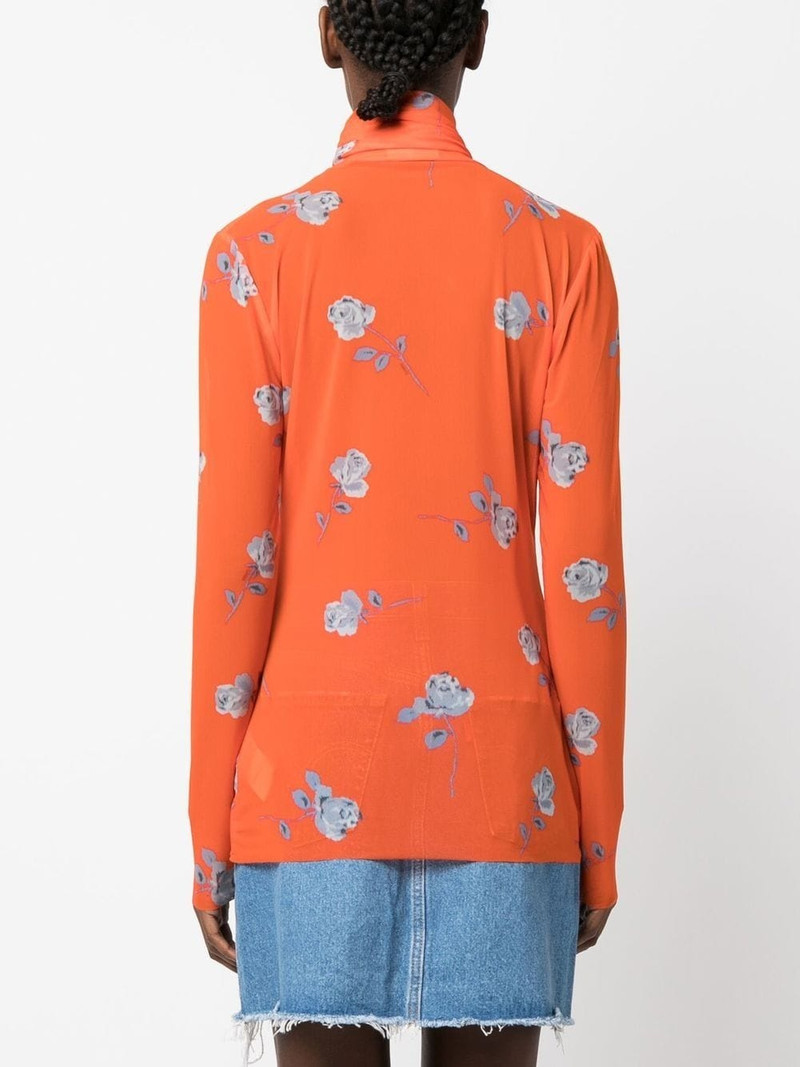 floral-print rollneck top 4