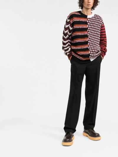 Marni patterned crew neck jumper outlook