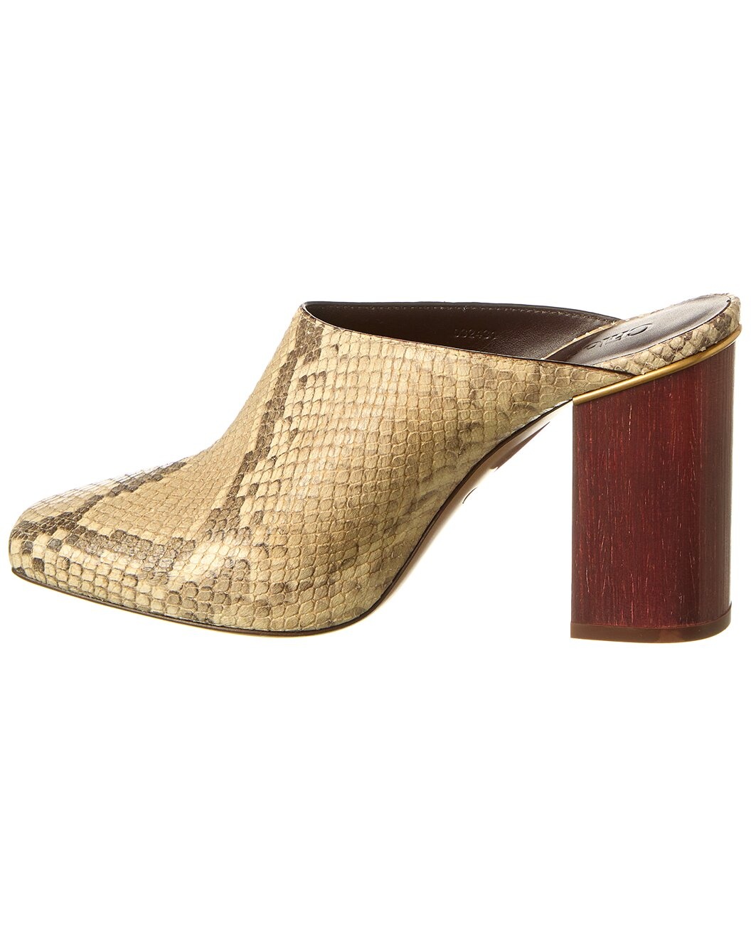 Chloé Ambre Snake-Embossed Leather Mule - 2
