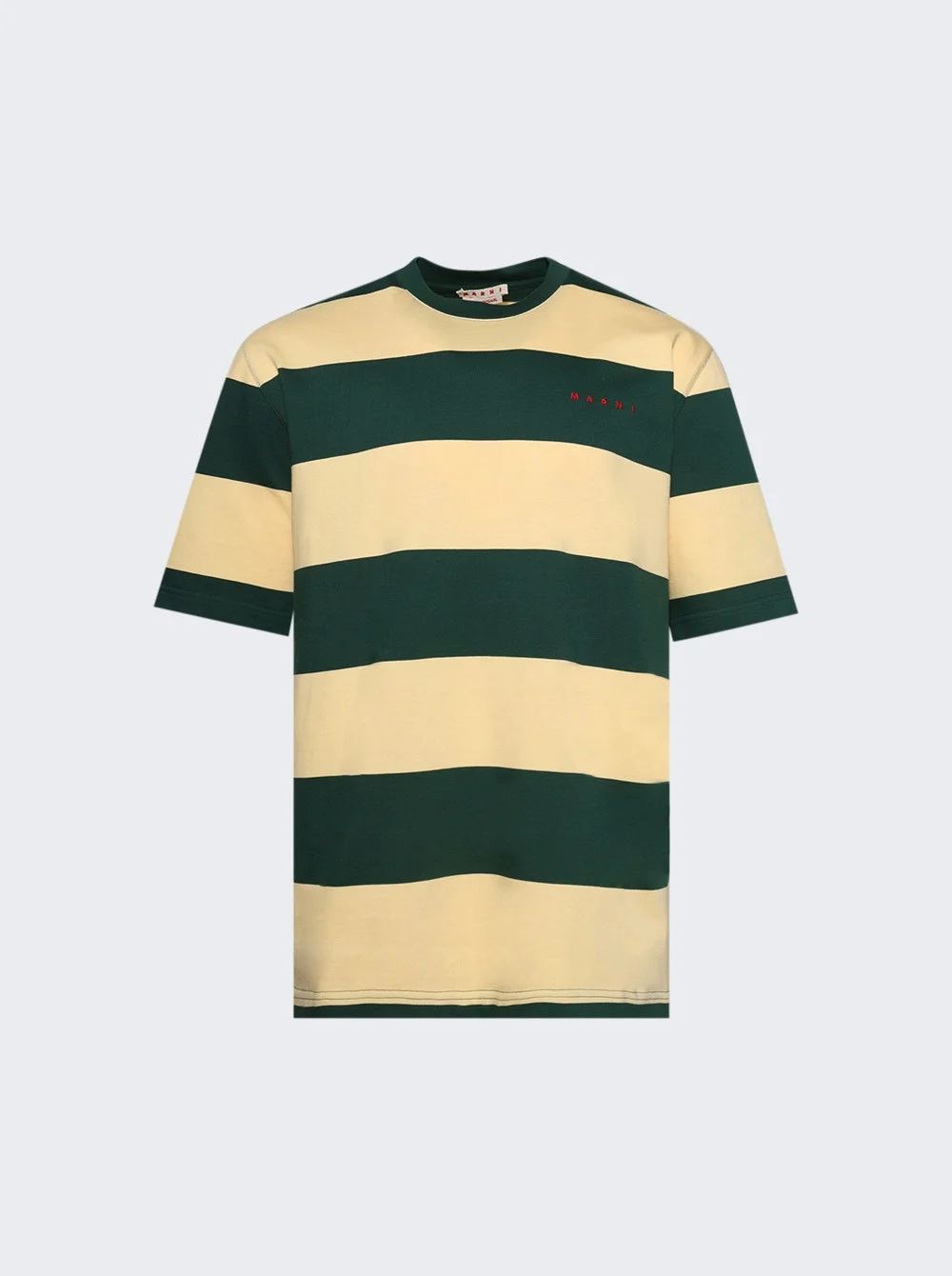 Stripe Tee Emerald And Yellow - 1