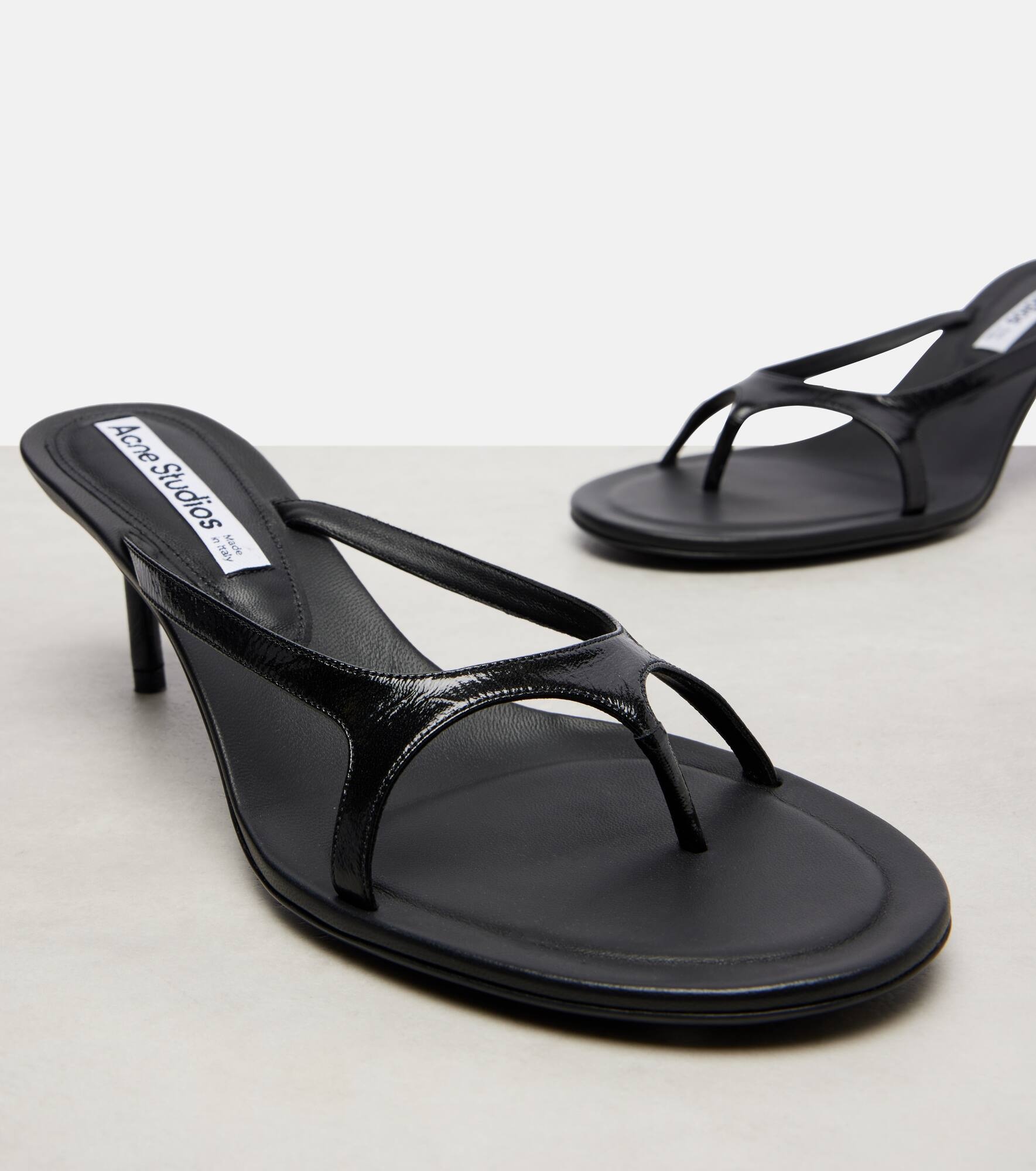 Beverly patent leather thong sandals - 5