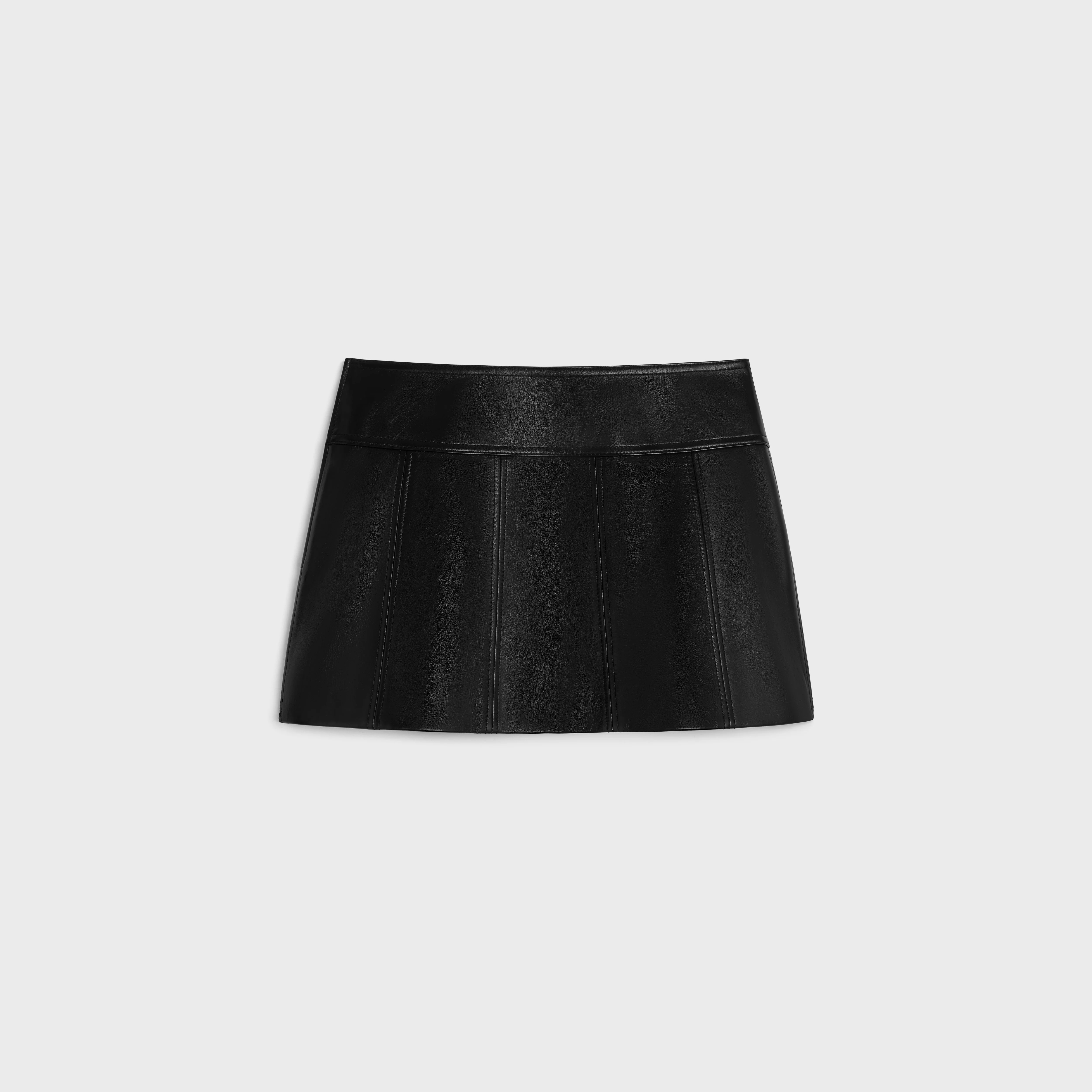 gourmette mini skirt in soft lambskin - 2