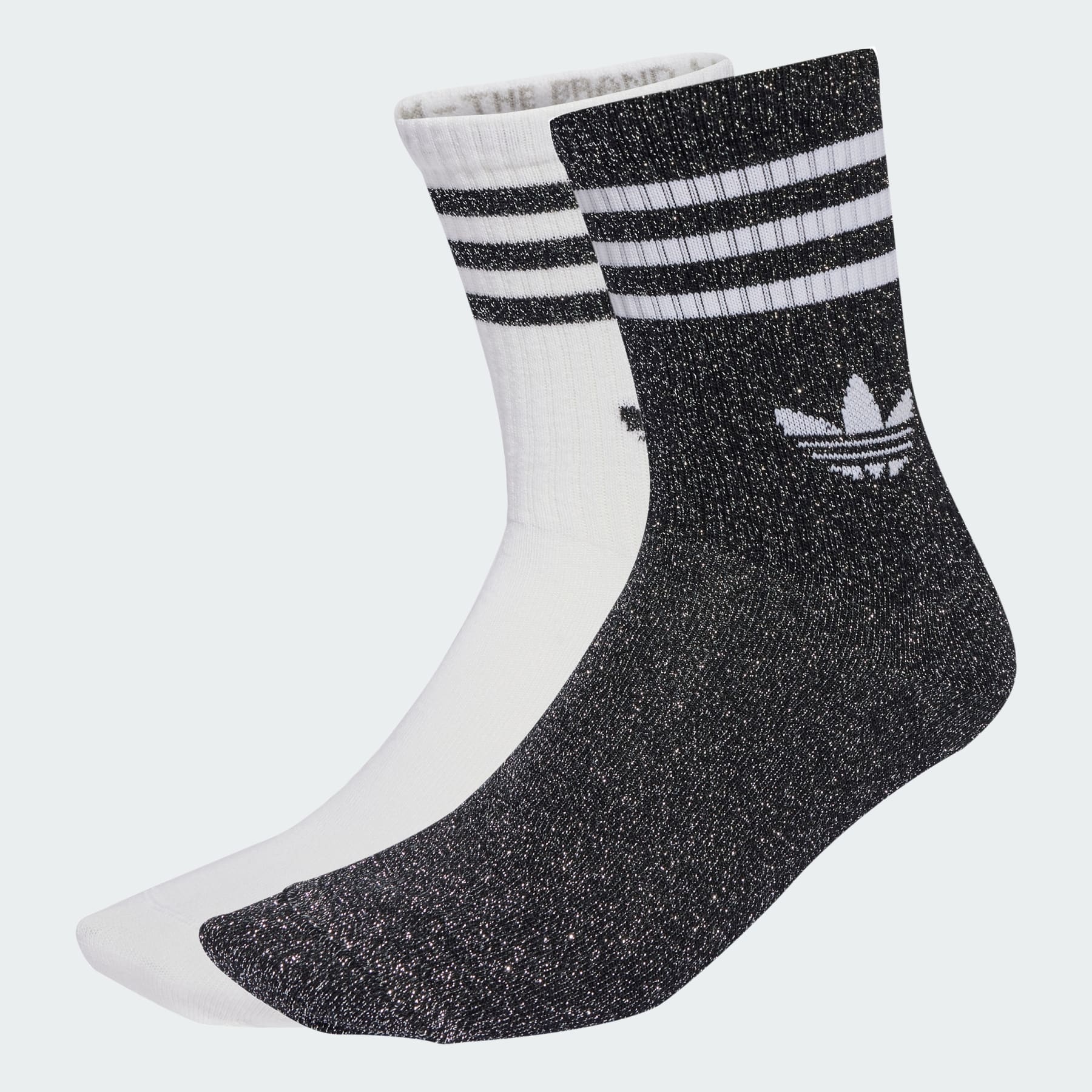3-Stripes Glitter Crew Socks 2 Pairs - 1