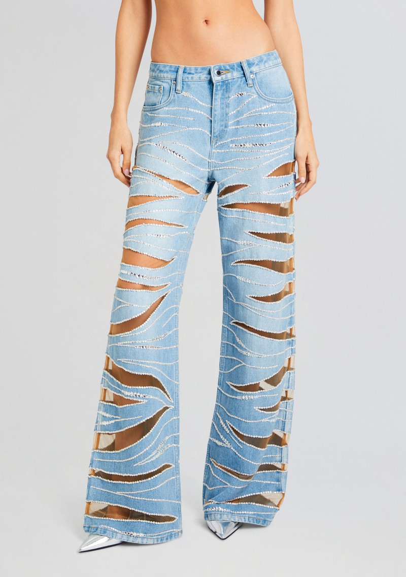 RENZO EMBELLISHED DENIM JEAN 1