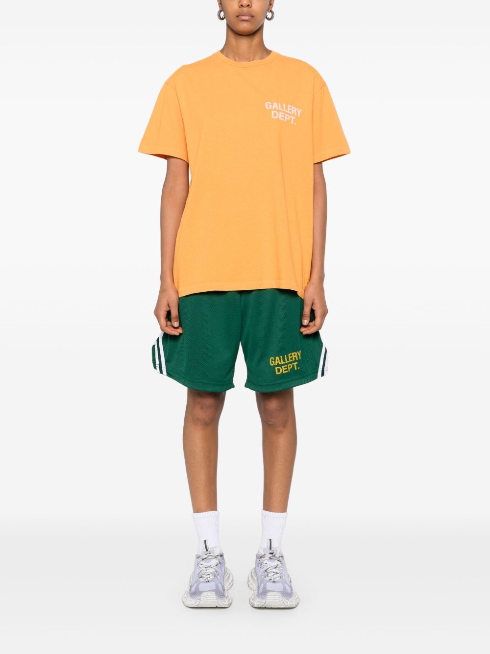 logo-print track shorts - 3