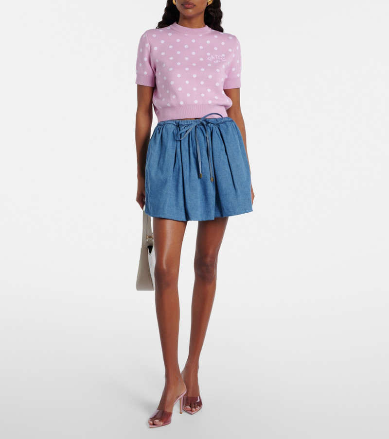 PATOU Polka-dot cotton-blend sweater outlook